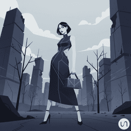 femme en tenue futuriste