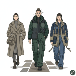 mannequins en défilé de mode