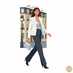 Femme marchant dans la rue