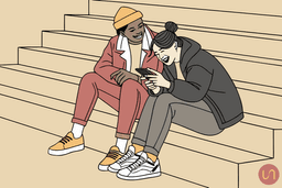 Personnes sur leur téléphone