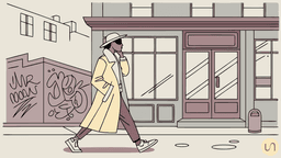 Personne apprêtée dans la rue