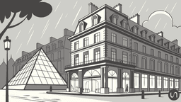 Pyramide du Louvre et Paris