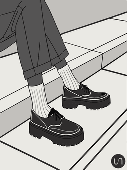 Mocassins et chaussettes blanches